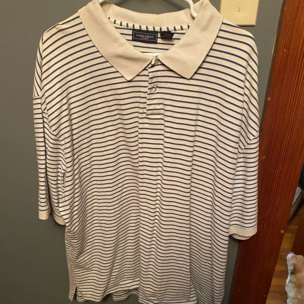 Saddlebred Striped Polo 4XL
